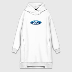 Женское худи-платье Ford usa auto brend, цвет: белый