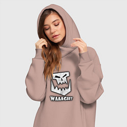 Женское худи-платье Waaagh, цвет: пыльно-розовый — фото 2