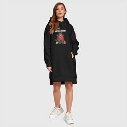 Женское худи-платье Неси оливье - 2024, цвет: черный — фото 2