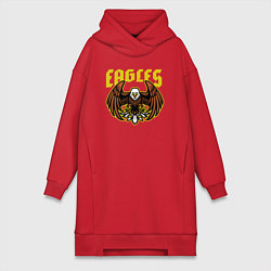 Женское худи-платье Eagles, цвет: красный