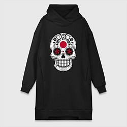 Женская толстовка-платье Japan skull
