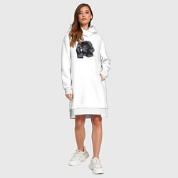Женское худи-платье Злой Конг, цвет: белый — фото 2