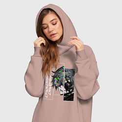 Женское худи-платье Jigokuraku Gabimaru, цвет: пыльно-розовый — фото 2