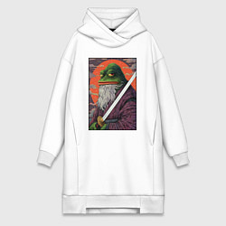 Женское худи-платье Pepe samurai, цвет: белый