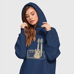 Женское худи-платье Rock life, цвет: тёмно-синий — фото 2