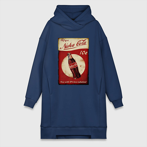 Женская толстовка-платье Nuka cola price / Тёмно-синий – фото 1