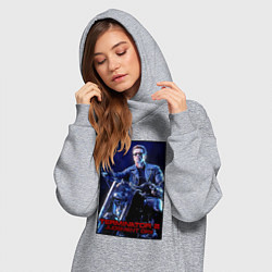 Женское худи-платье T2 - Arnold, цвет: меланж — фото 2