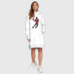 Женское худи-платье Retro Jordan, цвет: белый — фото 2