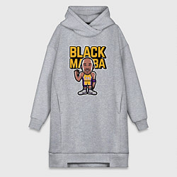 Женское худи-платье Kobe black mamba, цвет: меланж