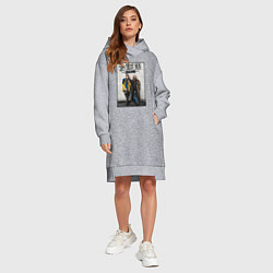 Женское худи-платье Jay and Silent Bob reboot, цвет: меланж — фото 2