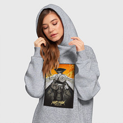 Женское худи-платье Безумный Макс - мотор, цвет: меланж — фото 2