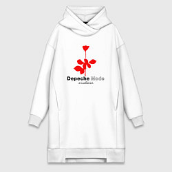 Женское худи-платье Depeche Mode - Violator album logo, цвет: белый