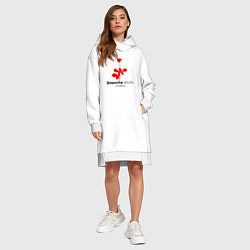Женское худи-платье Depeche Mode - Violator album logo, цвет: белый — фото 2
