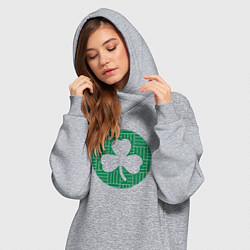Женское худи-платье Селтикс клевер, цвет: меланж — фото 2