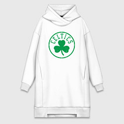 Женское худи-платье Boston Celtics clover, цвет: белый