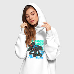 Женское худи-платье Dark Speakerman, цвет: белый — фото 2