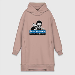 Женское худи-платье Depeche Mode - Playing the angel band, цвет: пыльно-розовый