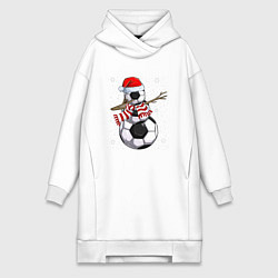 Женская толстовка-платье Soccer snowman