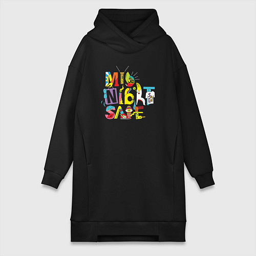 Женская толстовка-платье Summer midnight / Черный – фото 1