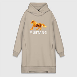 Женское худи-платье Mustang firely art, цвет: миндальный