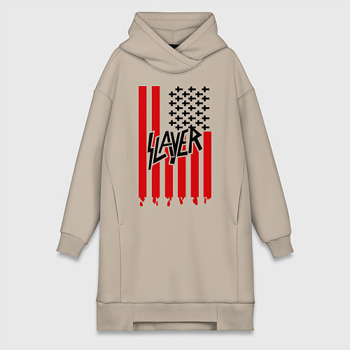 Женская толстовка-платье Slayer Flag / Миндальный – фото 1