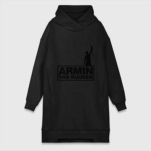 Женская толстовка-платье Armin van buuren / Черный – фото 1