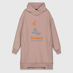 Женское худи-платье Shawa eating environment, цвет: пыльно-розовый
