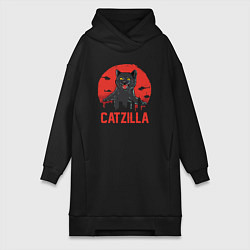 Женское худи-платье Catzilla, цвет: черный