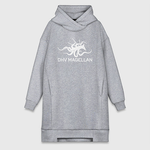 Женская толстовка-платье Dhv magellan death stranding 2 on the beach / Меланж – фото 1