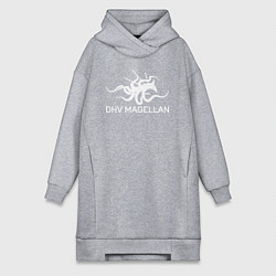 Женское худи-платье Dhv magellan death stranding 2 on the beach, цвет: меланж