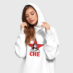 Женское худи-платье Che Guevara star, цвет: белый — фото 2