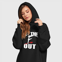 Женское худи-платье Wwe Get the F Out, цвет: черный — фото 2