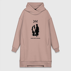 Женское худи-платье Depeche Mode - some great reward box, цвет: пыльно-розовый