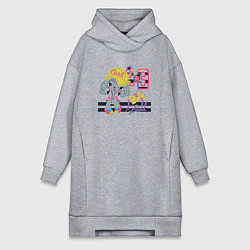 Женское худи-платье Base ball, цвет: меланж