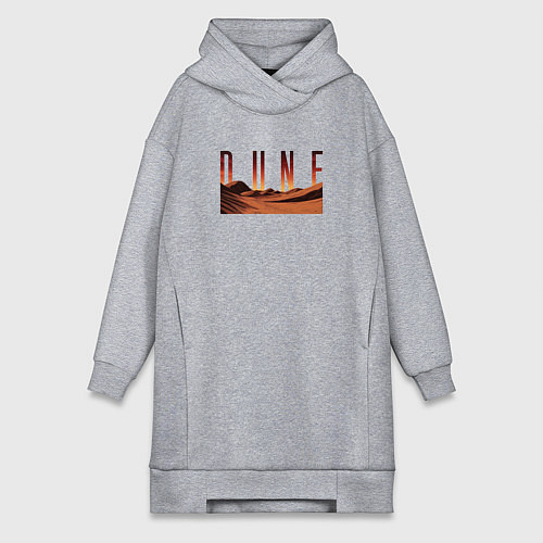 Женская толстовка-платье Дюна - пески / Меланж – фото 1