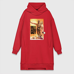 Женское худи-платье Эмили Блант и Райан Гослинг каскадеры, цвет: красный