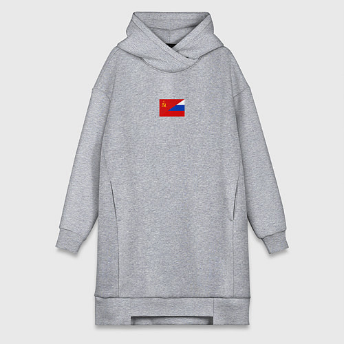 Женская толстовка-платье Россия символ минимализм / Меланж – фото 1