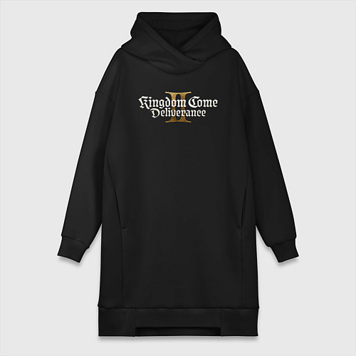 Женская толстовка-платье Kingdom come 2 deliverance logo / Черный – фото 1