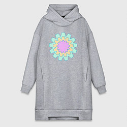 Женская толстовка-платье Круговые фигуры