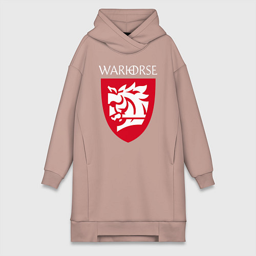 Женская толстовка-платье Warhorse logo / Пыльно-розовый – фото 1