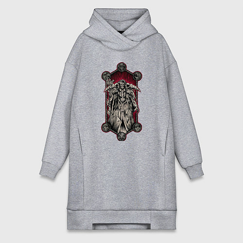 Женская толстовка-платье Повелитель Момонга / Меланж – фото 1