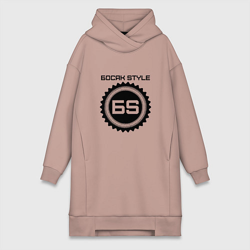 Женская толстовка-платье Босяк style / Пыльно-розовый – фото 1