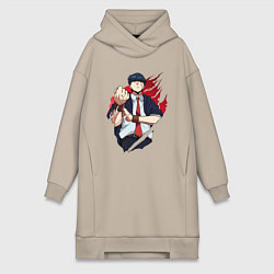 Женское худи-платье Мэш Бёрндэд маг, цвет: миндальный