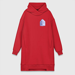 Женское худи-платье Деконструкция человека, цвет: красный