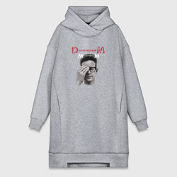 Женское худи-платье Depeche Mode - Fletch memento mori, цвет: меланж