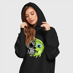 Женское худи-платье Green smile, цвет: черный — фото 2