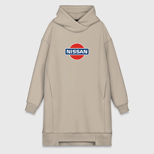 Женская толстовка-платье Nissan avto brend / Миндальный – фото 1