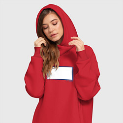 Женское худи-платье Око Хиробрина, Хиробирн смотрит на тебя, цвет: красный — фото 2