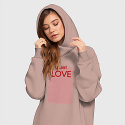 Женское худи-платье Quiet love, цвет: пыльно-розовый — фото 2