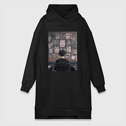 Женское худи-платье Патриотизм Мориарти Шерлок, цвет: черный